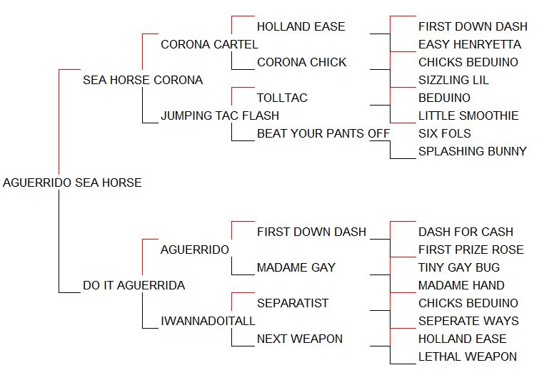 Pedigree Aguerrido Sea Horse [Sea Horse Corona x Do It Aguerrida por Aguerrido]